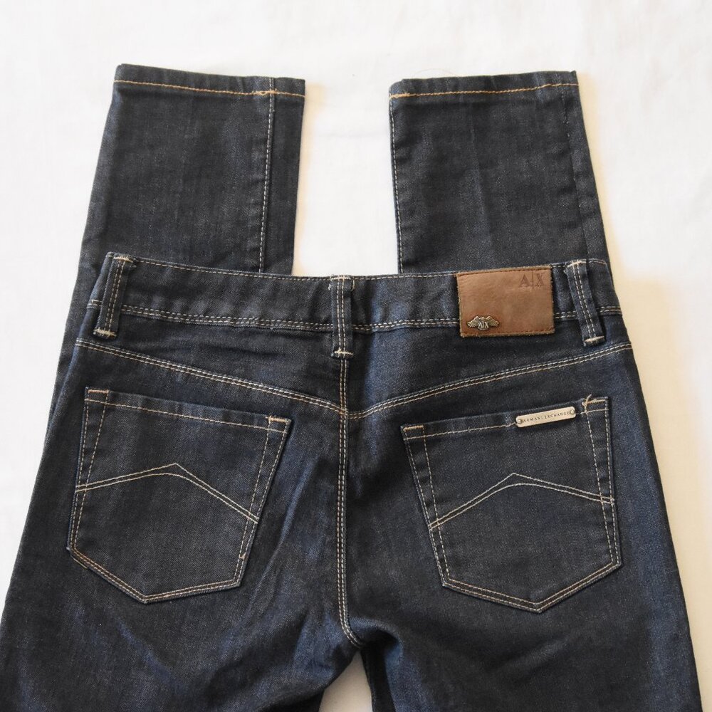Armani Exchange Women's Size 2 Reg Skinny Jeans Dark Wash Stretch RN 91714